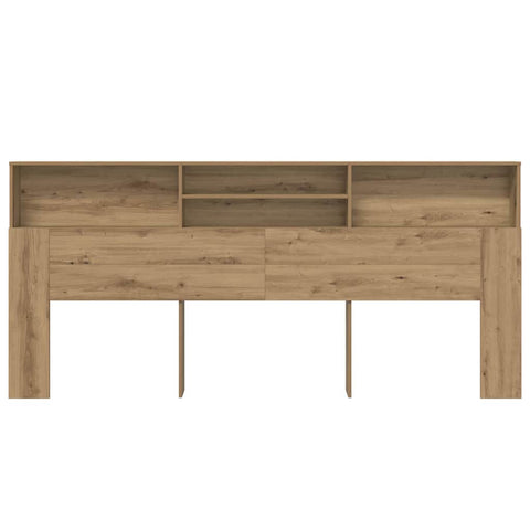 vidaXL Headboard Cabinet with Shelf Artisan oak 220 x 19 x 101.5 cm