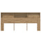vidaXL Headboard Cabinet with Shelf Artisan oak 220 x 19 x 101.5 cm