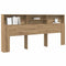 vidaXL Headboard Cabinet with Shelf Artisan oak 220 x 19 x 101.5 cm