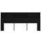 vidaXL Headboard Cabinet Black oak 220 x 19 x 101.5 cm Engineered Wood
