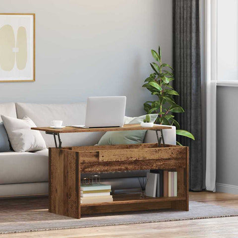 vidaXL Coffee Table Old wood 80 x 50.5 x 41.5 cm Engineered wood