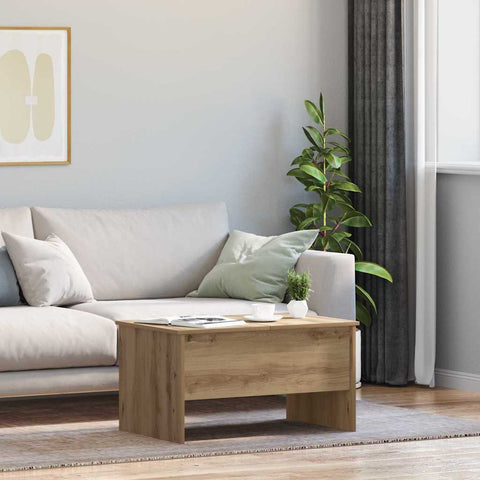 vidaXL Coffee Table Artisan oak 80 x 50.5 x 42.5 cm Engineered wood