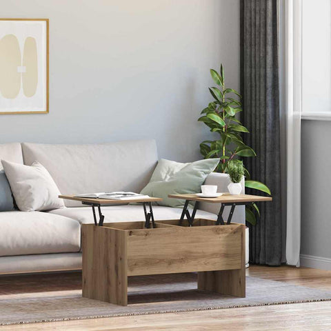 vidaXL Coffee Table Artisan oak 80 x 50.5 x 42.5 cm Engineered wood