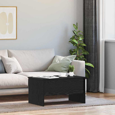 vidaXL Coffee Table Black oak 80 x 50.5 x 42.5 cm Engineered wood