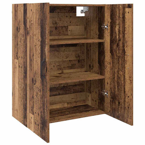vidaXL Hanging cabinet Old wood 69.5 x 34 x 90 cm Engineered wood