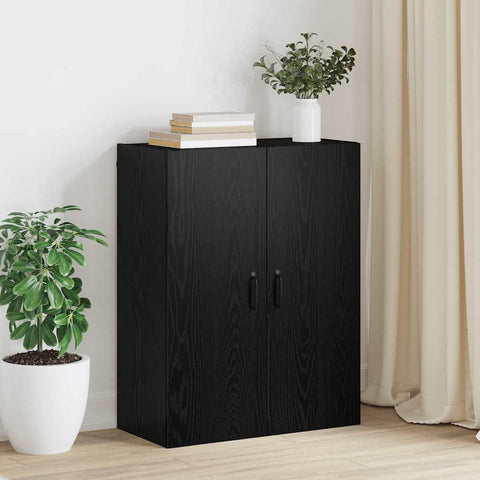 vidaXL Hanging cabinet Black oak 69.5 x 34 x 90 cm Engineered wood