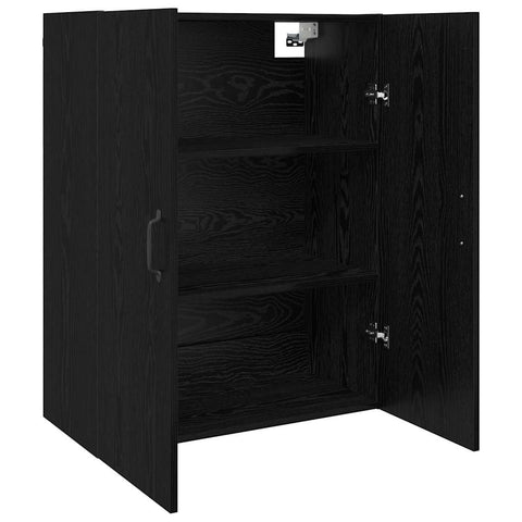 vidaXL Hanging cabinet Black oak 69.5 x 34 x 90 cm Engineered wood