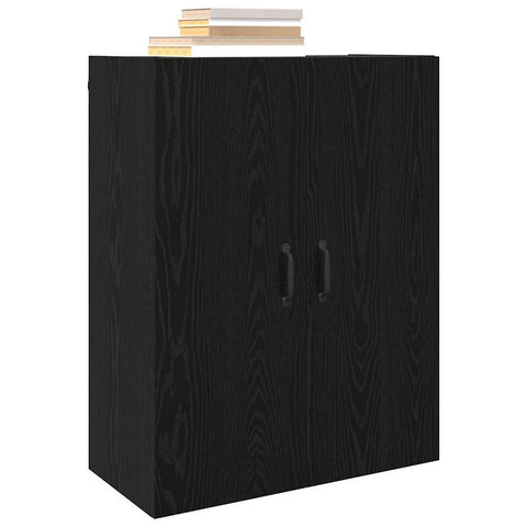 vidaXL Hanging cabinet Black oak 69.5 x 34 x 90 cm Engineered wood