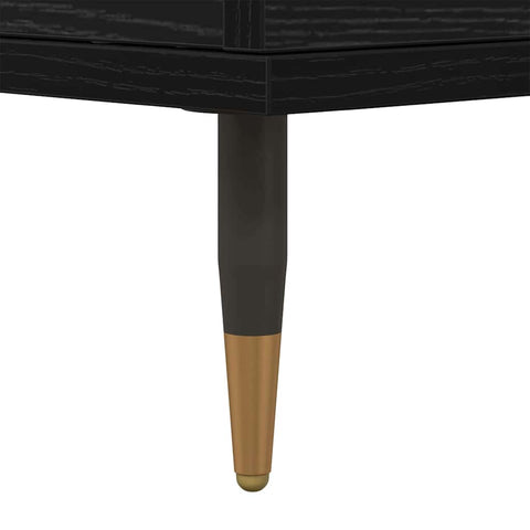 vidaXL Sideboard Black oak 60 x 35 x 70 cm Engineered wood