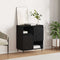 vidaXL Sideboard Black oak 60 x 35 x 70 cm Engineered wood