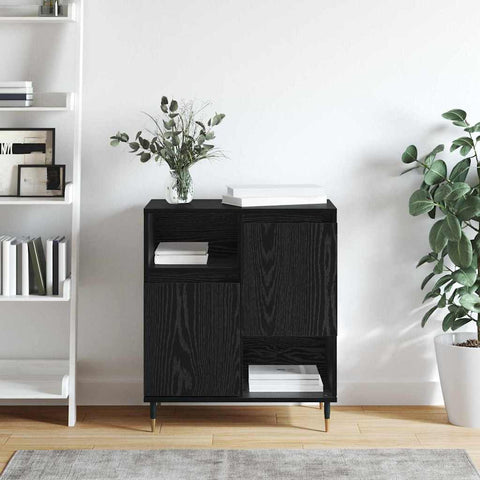 vidaXL Sideboard Black oak 60 x 35 x 70 cm Engineered wood