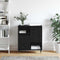 vidaXL Sideboard Black oak 60 x 35 x 70 cm Engineered wood