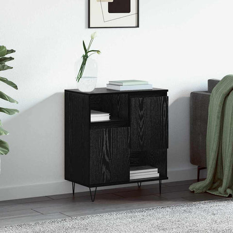 vidaXL Sideboard Black oak 60 x 35 x 70 cm Engineered wood