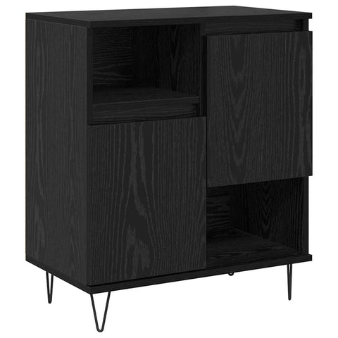 vidaXL Sideboard Black oak 60 x 35 x 70 cm Engineered wood