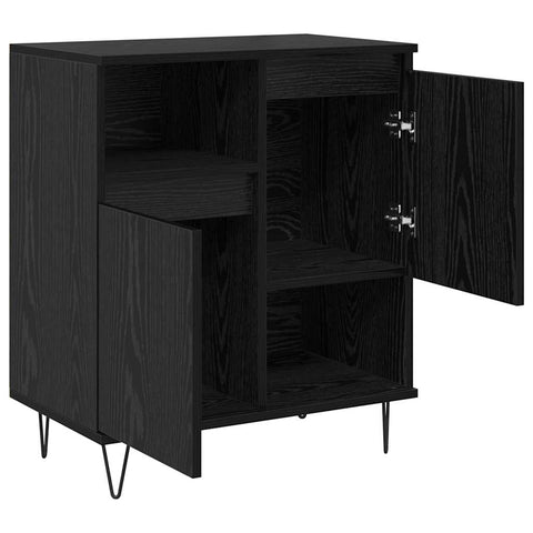 vidaXL Sideboard Black oak 60 x 35 x 70 cm Engineered wood