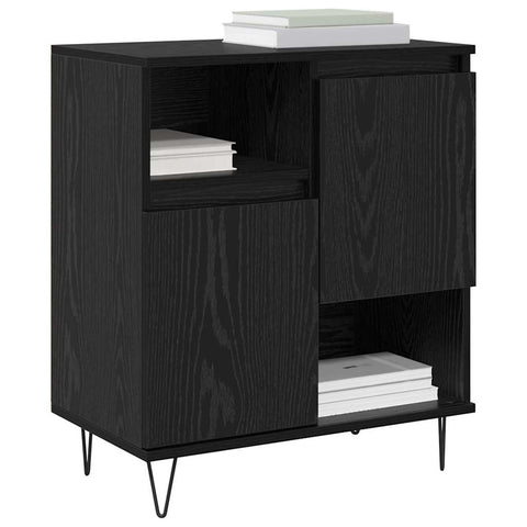 vidaXL Sideboard Black oak 60 x 35 x 70 cm Engineered wood