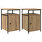 vidaXL Bedside Cabinet 2 pcs Artisan oak Engineered Wood