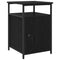vidaXL Bedside Cabinet Black oak Engineered Wood