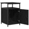 vidaXL Bedside Cabinet Black oak Engineered Wood