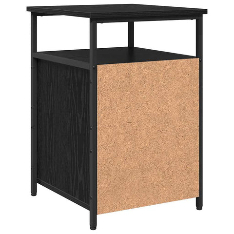 vidaXL Bedside Cabinet Black oak Engineered Wood