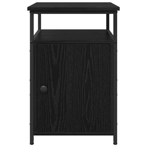 vidaXL Bedside Cabinet Black oak Engineered Wood