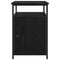 vidaXL Bedside Cabinet Black oak Engineered Wood