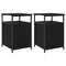 vidaXL Bedside Cabinet 2 pcs Black oak Engineered Wood