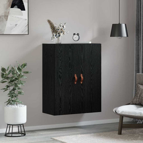 vidaXL Wall Mounted Cabinet Black 69.5 x 34 x 90 cm Engineered wood