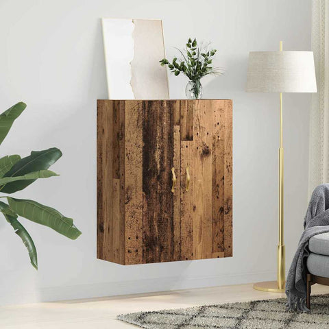 vidaXL Wall Mounted Cabinet Old wood 69.5 x 34 x 90 cm Engineered wood
