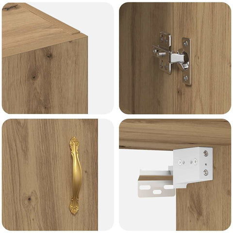 vidaXL Wall Mounted Cabinet Artisan oak 69.5 x 34 x 90 cm
