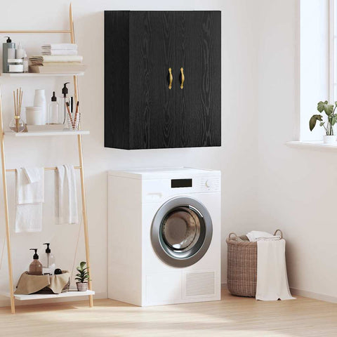 vidaXL Wall Mounted Cabinet Black oak 69.5 x 34 x 90 cm