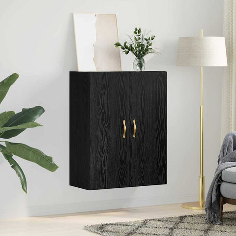 vidaXL Wall Mounted Cabinet Black oak 69.5 x 34 x 90 cm