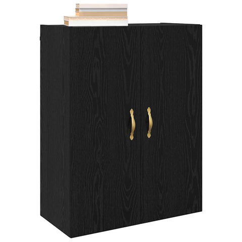 vidaXL Wall Mounted Cabinet Black oak 69.5 x 34 x 90 cm