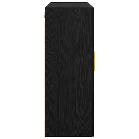 vidaXL Wall Mounted Cabinet Black 69.5 x 34 x 90 cm Engineered wood