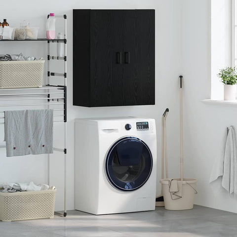 vidaXL Wall Mounted Cabinet Black 69.5 x 34 x 90 cm Engineered wood