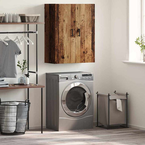 vidaXL Wall Mounted Cabinet Old wood 69.5 x 34 x 90 cm Engineered wood