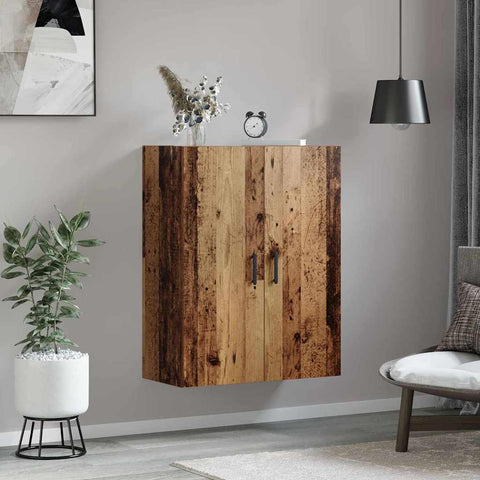 vidaXL Wall Mounted Cabinet Old wood 69.5 x 34 x 90 cm Engineered wood
