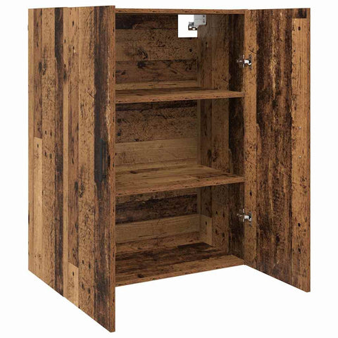 vidaXL Wall Mounted Cabinet Old wood 69.5 x 34 x 90 cm Engineered wood