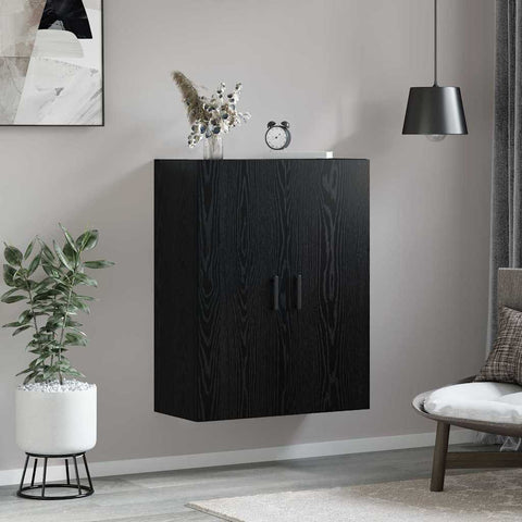 vidaXL Wall Mounted Cabinet Black oak 69.5 x 34 x 90 cm