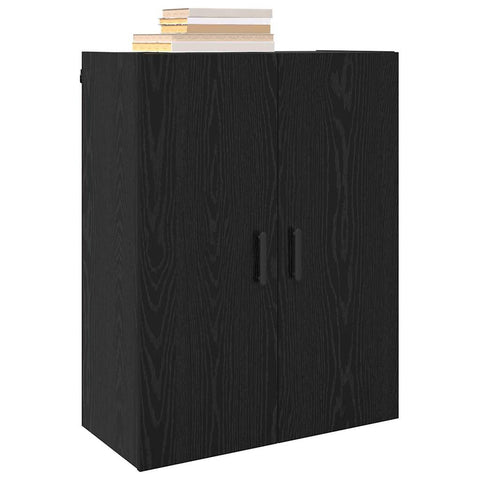 vidaXL Wall Mounted Cabinet Black oak 69.5 x 34 x 90 cm