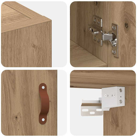vidaXL Wall Cabinet Artisan oak 60 x 31 x 70 cm Engineered wood