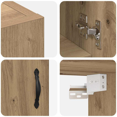 vidaXL Wall Cabinet Artisan oak 60 x 31 x 70 cm Engineered wood