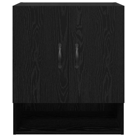 vidaXL Wall Cabinet Black oak 60 x 31 x 70 cm Engineered wood