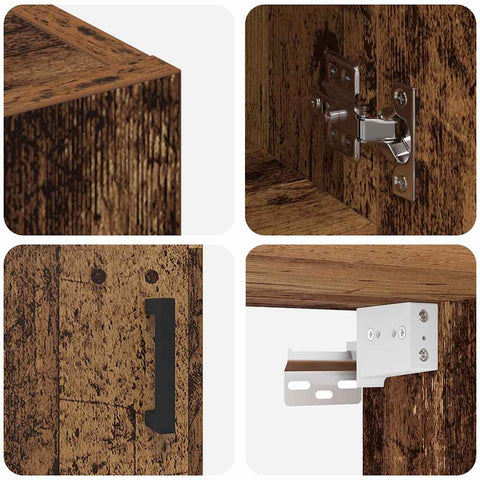 vidaXL Wall Cabinet Old wood 60 x 31 x 70 cm Engineered wood