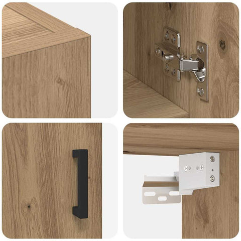 vidaXL Wall Cabinet Artisan oak 60 x 31 x 70 cm Engineered wood