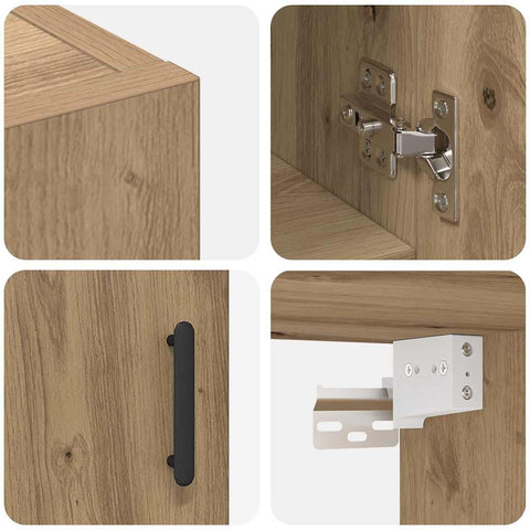 vidaXL Wall Cabinet Artisan oak 60 x 31 x 70 cm Engineered wood