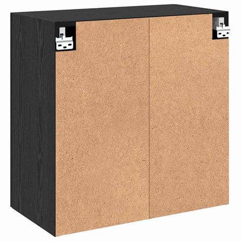 vidaXL Wall Cabinet Black oak 60 x 31 x 60 cm Engineered wood