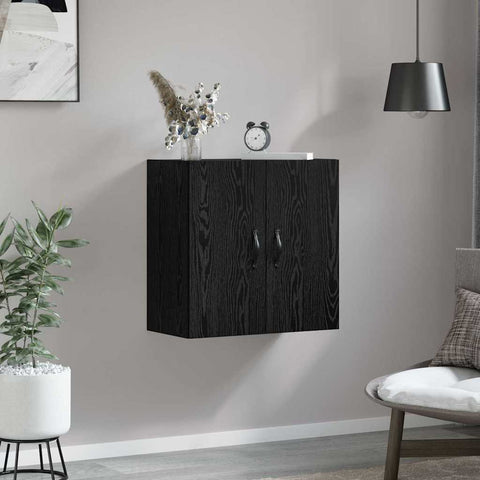 vidaXL Wall Cabinet Black oak 60 x 31 x 60 cm Engineered wood