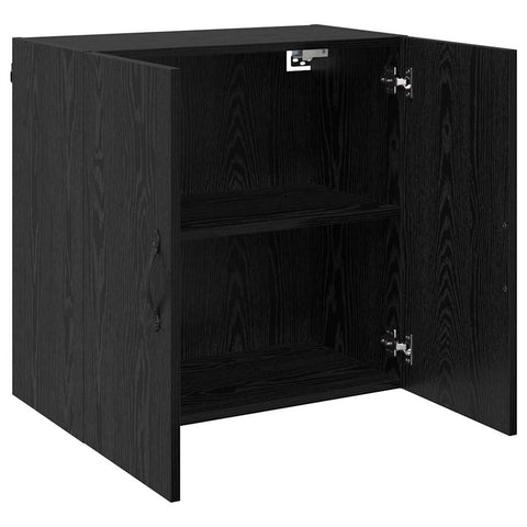 vidaXL Wall Cabinet Black oak 60 x 31 x 60 cm Engineered wood