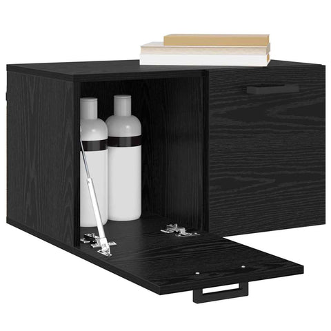 vidaXL Wall Cabinet Black oak 60 x 36.5 x 35 cm Engineered wood